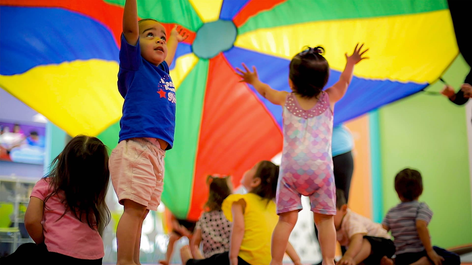 Children in Super Beasts class in active play